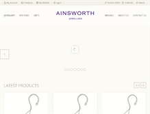 Tablet Screenshot of ainsworthjewellers.com